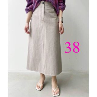 アパルトモンドゥーズィエムクラス(L'Appartement DEUXIEME CLASSE)のMARK KENLY DOMINO TAN  DENIM SKIRT(ロングスカート)