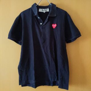 コムデギャルソン(COMME des GARCONS)のCOMME des GARCONS　黒　ポロシャツ　L(ポロシャツ)