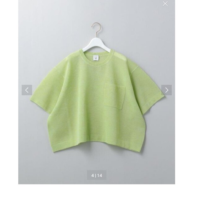 BEAUTY&YOUTH UNITED ARROWS(ビューティアンドユースユナイテッドアローズ)のroku SHORT WIDE KNIT PULLOVER レディースのトップス(カットソー(半袖/袖なし))の商品写真