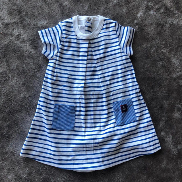 PETIT BATEAU(プチバトー)のmini様　〈新品未使用〉プチバトー　ワンピース キッズ/ベビー/マタニティのベビー服(~85cm)(ロンパース)の商品写真