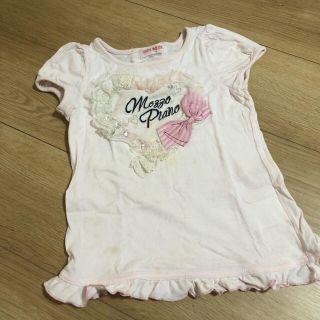 メゾピアノ(mezzo piano)のメゾピアノ サイズ110 ピンク♡Tシャツ(Tシャツ/カットソー)