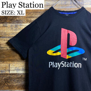 プレイステーション(PlayStation)のプレイステーション1半袖Tシャツメンズ古着XL黒ブラックPlayStation (Tシャツ/カットソー(半袖/袖なし))