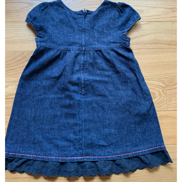 mikihouse(ミキハウス)のミキハウス　デニム  ワンピース   キッズ/ベビー/マタニティのキッズ服女の子用(90cm~)(ワンピース)の商品写真