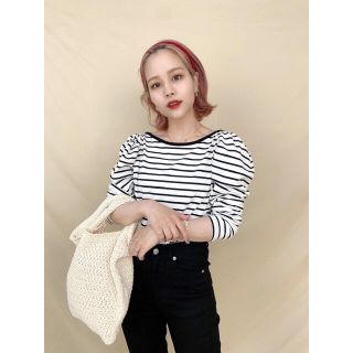 puff border cutsew ボーダー　jumelle ジュメロ　(カットソー(長袖/七分))