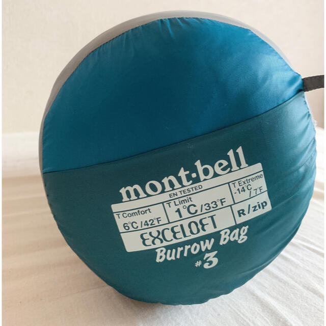 mont bell(モンベル)のモンベル　シュラフ#3 バロウバッグ スポーツ/アウトドアのアウトドア(寝袋/寝具)の商品写真