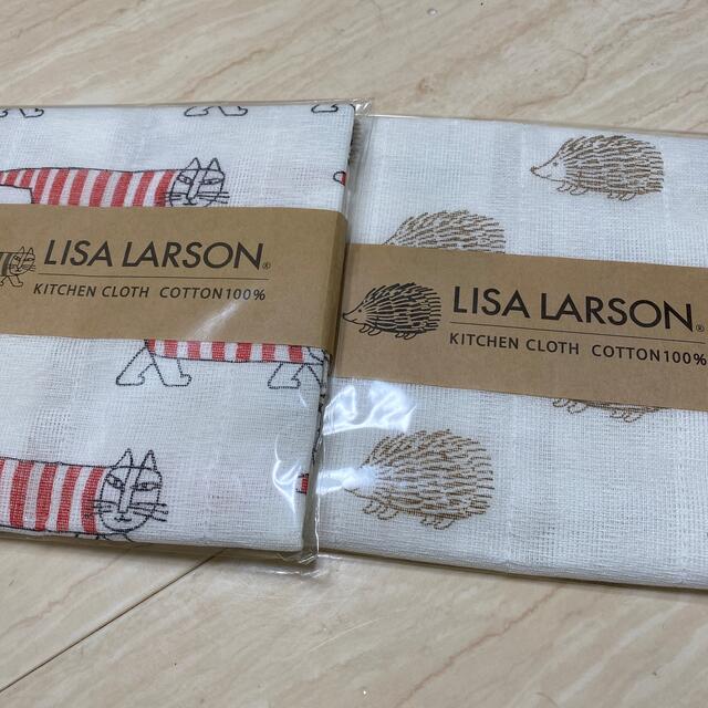 Lisa Larson(リサラーソン)のリサ.ラーソン　ふきん2枚セット インテリア/住まい/日用品のキッチン/食器(収納/キッチン雑貨)の商品写真