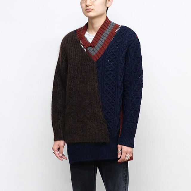 格安即納】 kolor - kolor 18aw クレイジーパターンニット size1の通販