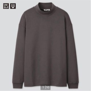 ユニクロ(UNIQLO)の専用　UNIQLO ユニクロ　モックネックプルオーバー　グレー　S(Tシャツ/カットソー(七分/長袖))