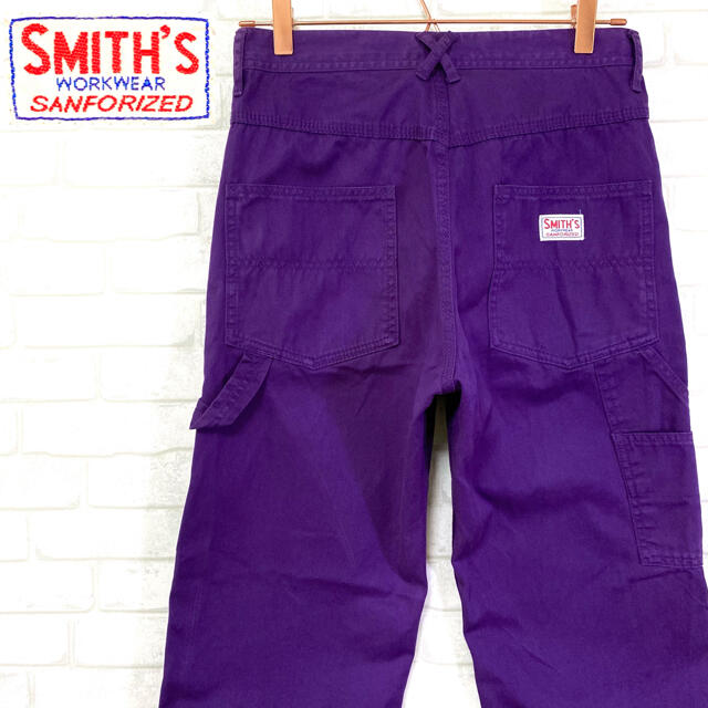 SMITH'S WORKWEAR スミス パープル ペインターパンツ W28 メンズのパンツ(ペインターパンツ)の商品写真