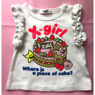 エックスガールステージス(X-girl Stages)のX-girl  Tシャツ  90センチ(80センチ相当)(Ｔシャツ)