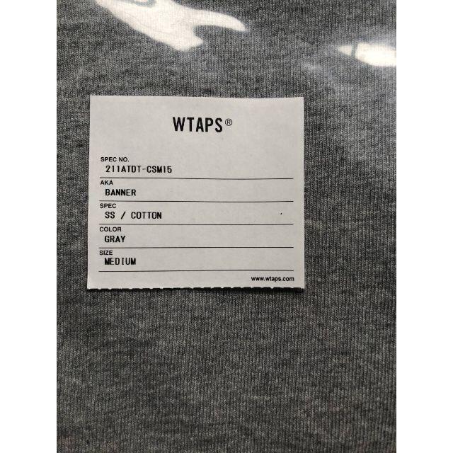 GRAY M 21SS WTAPS BANNER / SS / COTTON