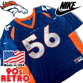 ナイキ(NIKE)の90s USA製 ナイキ デンバーブロンコス ゲームシャツ L NIKE NFL(ジャージ)