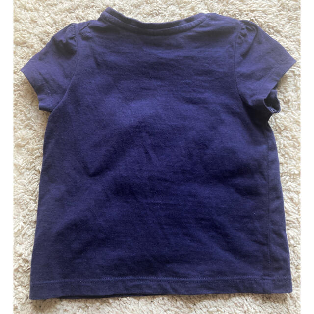 H&M(エイチアンドエム)のH&M 紺リボンTシャツ《4〜6ヶ月用》 キッズ/ベビー/マタニティのベビー服(~85cm)(Ｔシャツ)の商品写真