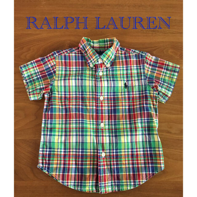 Ralph Lauren(ラルフローレン)のラルフローレン 半袖チェックシャツ キッズ/ベビー/マタニティのキッズ服男の子用(90cm~)(ブラウス)の商品写真