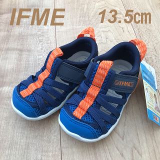 IFME イフミー サンダル13.5㎝　ネイビーブルー✖️オレンジ(サンダル)