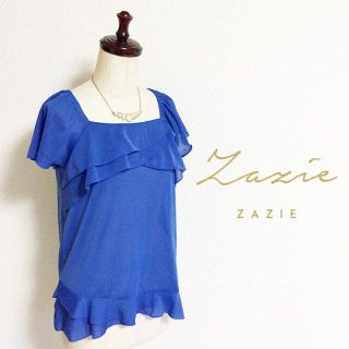 ザジ(ZAZIE)のZAZIEザジ☆夏物キレイめフレアデザイン半袖ブラウス(シャツ/ブラウス(半袖/袖なし))