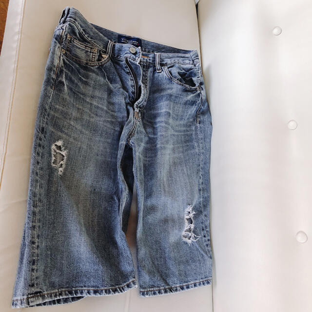 しまむら(シマムラ)のデニムハーフパンツ　ダメージジーンズ メンズのパンツ(ショートパンツ)の商品写真