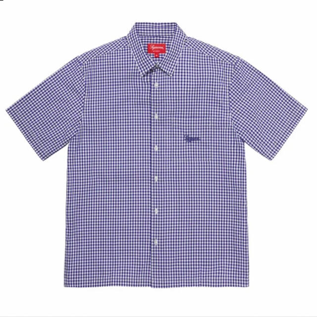 supreme  Gingham S/S Shirt  Navy