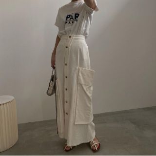 アメリヴィンテージ(Ameri VINTAGE)のVINTAGE LIKE COTTON SKIRT  Mサイズ(ロングスカート)