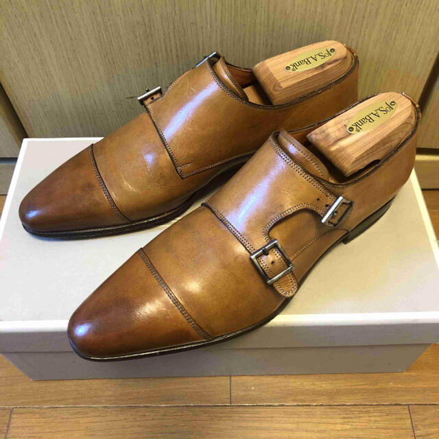 正規 SANTONI サントーニ ダブルモンクストラップ ドレスシューズ