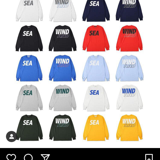 GDC(ジーディーシー)の【Lsize】wind and sea ロンT メンズのトップス(Tシャツ/カットソー(七分/長袖))の商品写真