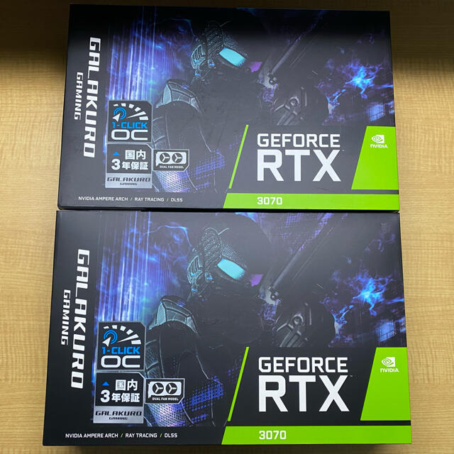 玄人志向  GALAKURO GAMING GG-RTX3070-E8GBPCパーツ