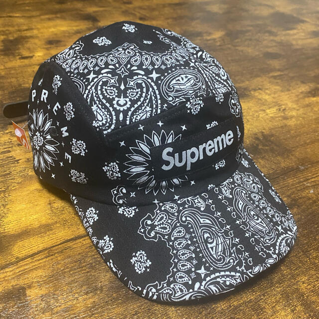 Supreme bandana camp cap ブラック新品帽子