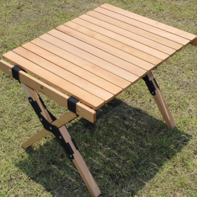 全日本送料無料 ウッドロールテーブルミニサイズ 収納ケース付 ガーデンテーブル キャンプテーブル テーブル+チェア