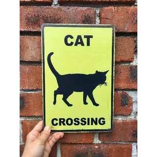 ネコ 横断 注意 標識(猫)