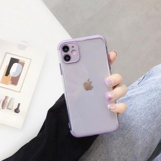 iphoneケース 紫 パステル(iPhoneケース)