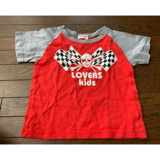 即決★スーパーラヴァーズ★ラバーズキッズ★スカル柄半袖Tシャツ★ドクロ★100