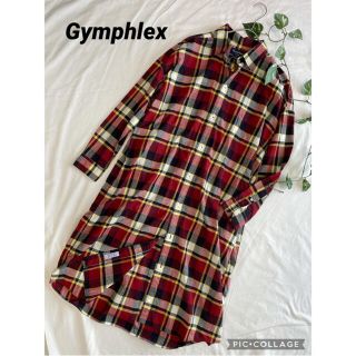 ジムフレックス(GYMPHLEX)の‼️最終SALE‼️Gymphlex シャツワンピース　ロング丈シャツ　チェック(シャツ/ブラウス(長袖/七分))