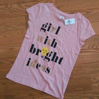 ギャップ(GAP)の【新品、未使用品】GAP　Ｔシャツ　130　ピンク　半袖　女の子　ロゴＴ(Tシャツ/カットソー)