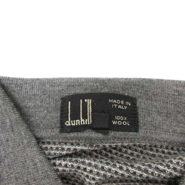 Dunhill(ダンヒル)のダンヒル ポロシャツ 長袖 レギュラーカラー 総柄 40 M グレー ■EC メンズのトップス(ポロシャツ)の商品写真