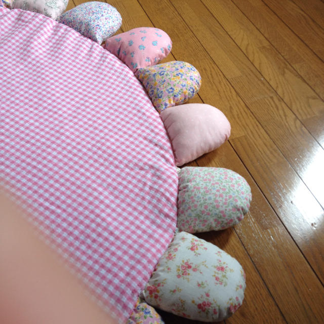 rino様お取り置き♡サニーマット 裏面はピンクのチェック キッズ/ベビー/マタニティの寝具/家具(ベビー布団)の商品写真