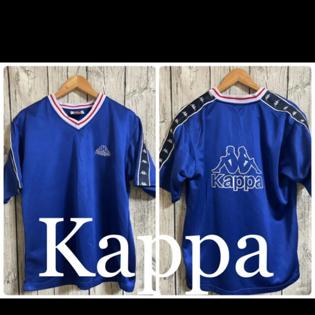 Kappa(カッパ)のビンテージ　90s カッパ　メンズM サイドライン　ビックロゴ メンズのトップス(Tシャツ/カットソー(半袖/袖なし))の商品写真