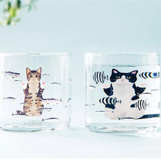 フェリシモ(FELISSIMO)のおいしそうだニャ〜猫さん夢の水族館グラス(グラス/カップ)