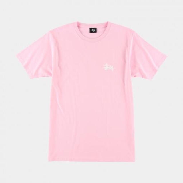 STUSSY(ステューシー)の今週限定価格！ stussy basic logo tee ピンク/ホワイト メンズのトップス(Tシャツ/カットソー(半袖/袖なし))の商品写真