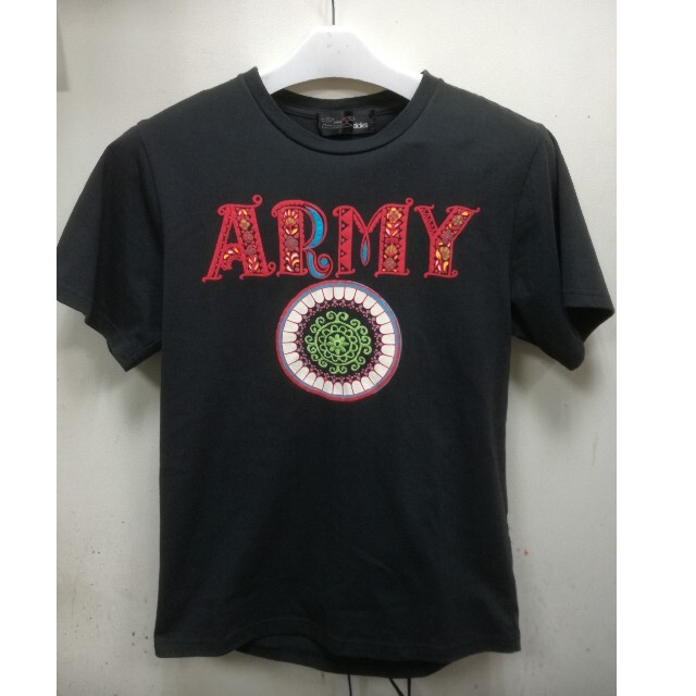 aldies(アールディーズ)のアールディーズ　ALDIES　Tシャツ　ARMY　アーミー　刺繍　モコモコ メンズのトップス(Tシャツ/カットソー(半袖/袖なし))の商品写真