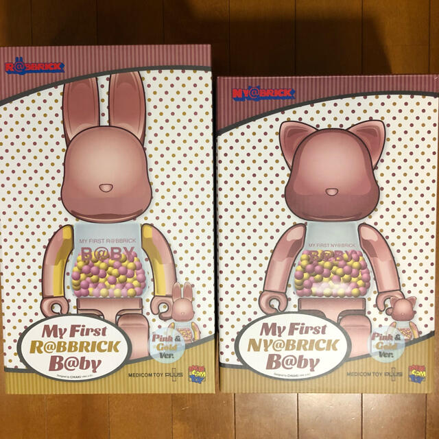 MEDICOM TOY(メディコムトイ)のMY FIRST R@BRICK B@BY 100％400％ PINK GOLD エンタメ/ホビーのフィギュア(その他)の商品写真