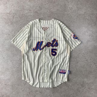 マジェスティック(Majestic)のMajestic “Mets” ベースボールシャツ MLB 刺繍 激レア(ウェア)