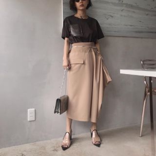 アメリヴィンテージ(Ameri VINTAGE)のSQUARE BAG SKIRT Mサイズ(ロングスカート)