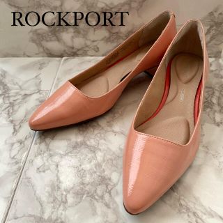 ロックポート(ROCKPORT)の☆極美品 ロックポート 23cm パンプス アーモンドトゥ 橙色(ハイヒール/パンプス)