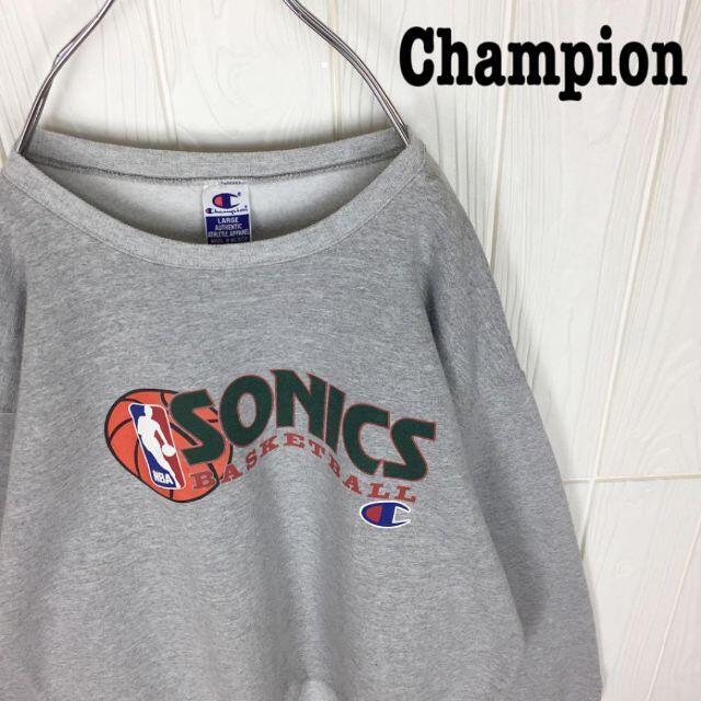 Champion(チャンピオン)のチャンピオン NBA ビッグシルエットゆるだぼ スウェット裏起毛ワンポイントロゴ メンズのトップス(スウェット)の商品写真