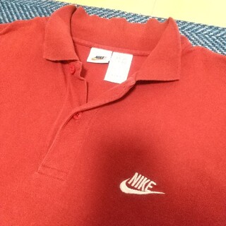 ナイキ(NIKE)のナイキ 銀タグ 赤ポロシャツ Lサイズ(ポロシャツ)
