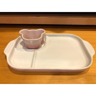 ルクルーゼ(LE CREUSET)のEriyy様専用　ル・クルーゼ　ベビー食器セットピンク　(プレート/茶碗)