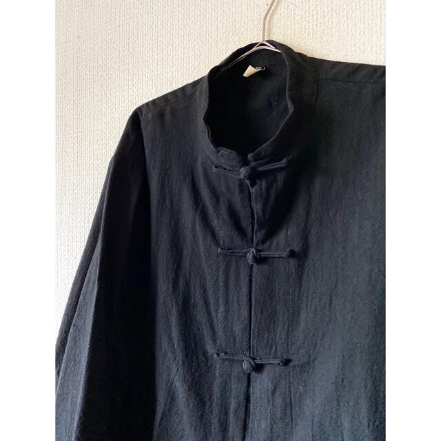 Yohji Yamamoto(ヨウジヤマモト)のdead stock xxxxl ブラック 黒 オーバーサイズ チャイナシャツ メンズのトップス(シャツ)の商品写真