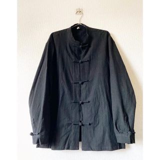 ヨウジヤマモト(Yohji Yamamoto)のdead stock xxxxl ブラック 黒 オーバーサイズ チャイナシャツ(シャツ)