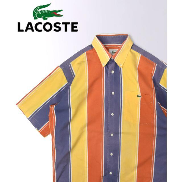 80s-90s LACOSTE ラコステ ヴィンテージ ストライプ シャツ