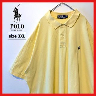 ポロラルフローレン(POLO RALPH LAUREN)の90s 古着 ポロラルフローレン ポロシャツ オーバーサイズ 刺繍ロゴ 3XL(ポロシャツ)